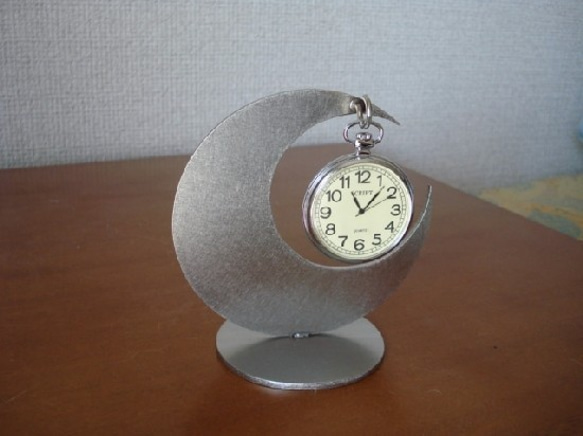 懐中時計スタンド　かわいい三日月懐中時計スタンド　受注製作 6枚目の画像