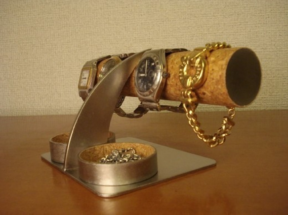 誕生日プレゼント　アクセサリー丸ダブルトレイ腕時計スタンド 3枚目の画像