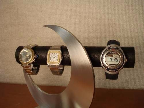腕時計スタンド　三日月ムーン腕時計スタンドブラック　指輪スタンド 6枚目の画像