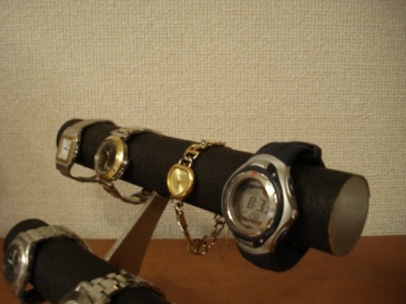 腕時計スタンド　2段ブラック腕時計スタンド　No.130331 5枚目の画像