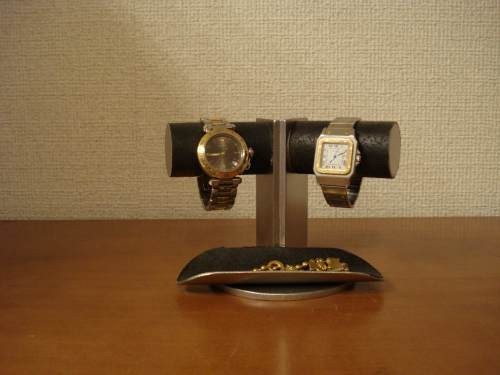 時計スタンド　支柱角度付き2本掛けトレイ付きディスプレイスタンドロングトレイ付き　No.120913 7,906円