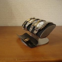 腕時計スタンド　ブラックでかい楕円パイプ男性用腕時計スタンド　ak-design　20130320 3枚目の画像