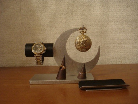 腕時計スタンド　ブラックトレイ＆リングスタンド未固定バージョン　　ak-design　受注製作 N15611 5枚目の画像