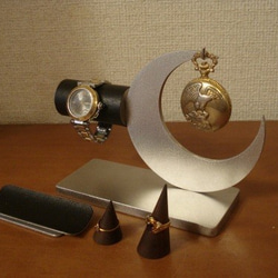 腕時計スタンド　ブラックトレイ＆リングスタンド未固定バージョン　　ak-design　受注製作 N15611 7枚目の画像