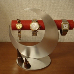 プレゼント！！レッド三日月腕時計スタンド　　N13223 6枚目の画像