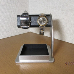 時計スタンド　だ円パイプの角度を変更できるブラック腕時計スタンド 8枚目の画像