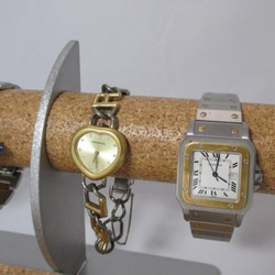 腕時計スタンド　腕時計4本掛けロングトレイ付きハーフムーン腕時計スタンド　ak-design   N17117 5枚目の画像