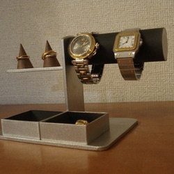 敬老の日　ブラック　腕時計、リング、トレイアクセサリースタンド　N150103 8枚目の画像