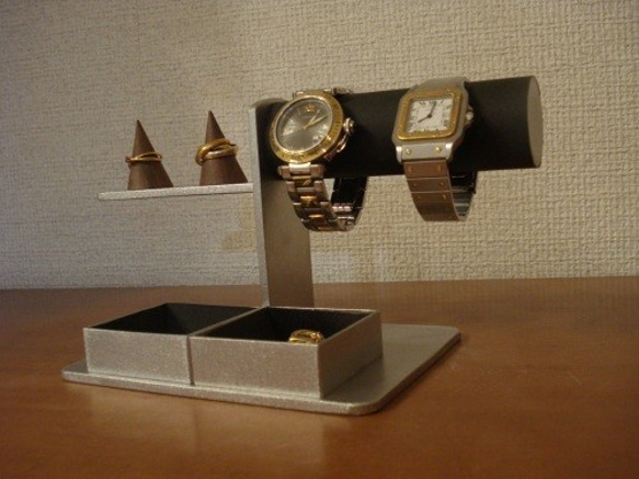 敬老の日　ブラック　腕時計、リング、トレイアクセサリースタンド　N150103 8枚目の画像