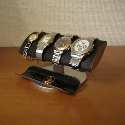 ウォッチスタンド　ブラックでかい楕円パイプ男性用腕時計スタンド　ak-design　20130320 1枚目の画像
