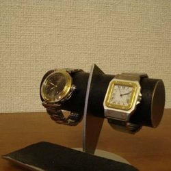 腕時計スタンド　どっしりちょっと太めのパイプブラックコルク腕時計スタンド　No.12320 7枚目の画像