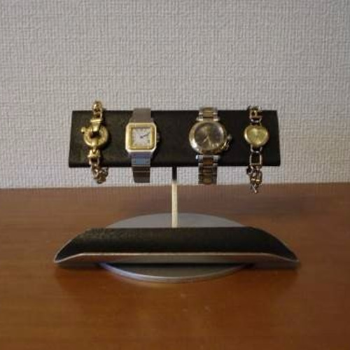 腕時計スタンド ブラック4本掛け半円腕時計スタンド その他インテリア 