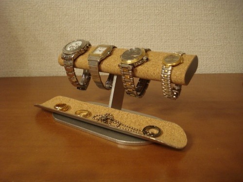 クリスマスプレゼント　だ円ロングトレイ4本掛け腕時計スタンド ak-design　130115