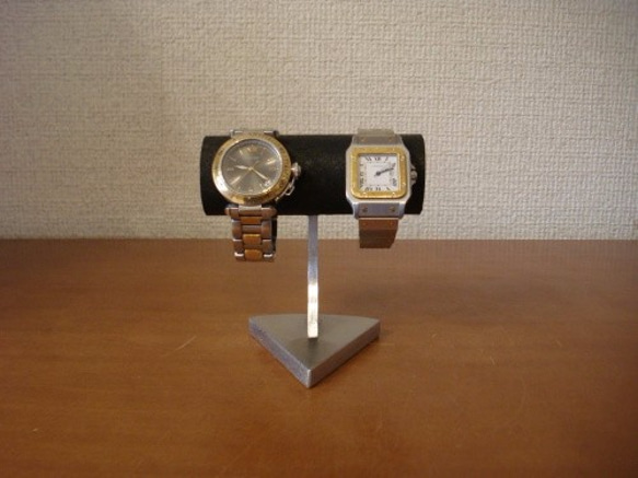 腕時計スタンド　ダブルウォッチスタンド　ブラック 2枚目の画像