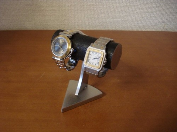 腕時計スタンド　ダブルウォッチスタンド　ブラック 4枚目の画像