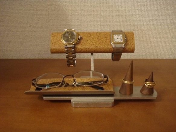 2本掛け腕時計、ダブルリング、メガネスタンド　★リングスタンド未固定 2枚目の画像