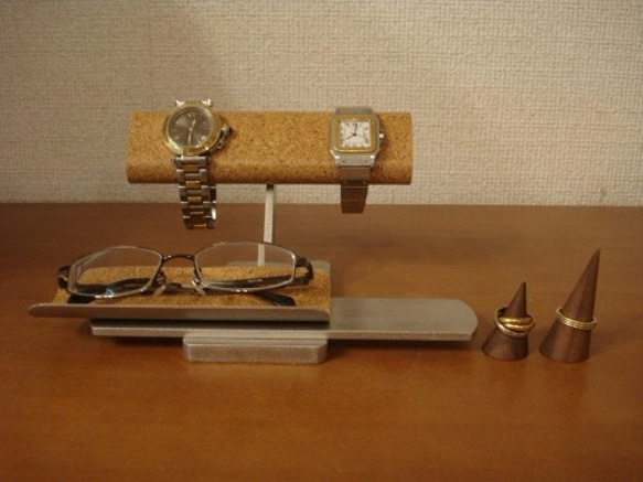 2本掛け腕時計、ダブルリング、メガネスタンド　★リングスタンド未固定 4枚目の画像