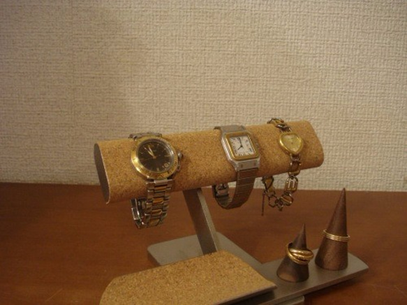 3本掛け腕時計、アクセサリーディスプレイスタンド　TUモデル 4枚目の画像