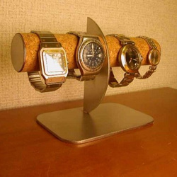 腕時計スタンド　丸パイプ4本掛けスタンド　スタンダード 3枚目の画像