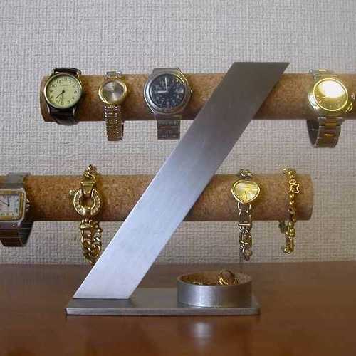 時計スタンド 8本掛けインテリア腕時計収納スタンド 丸トレイ その他