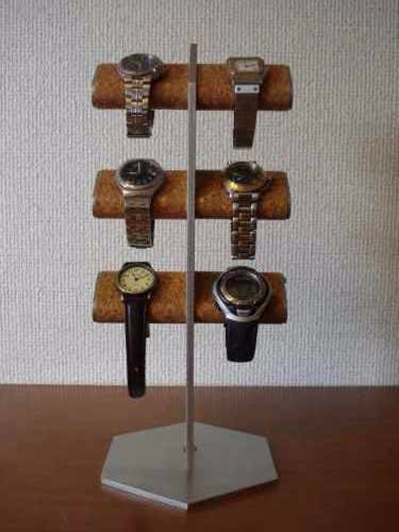 6本掛け腕時計＆革バンド時計タワースタンド 2枚目の画像