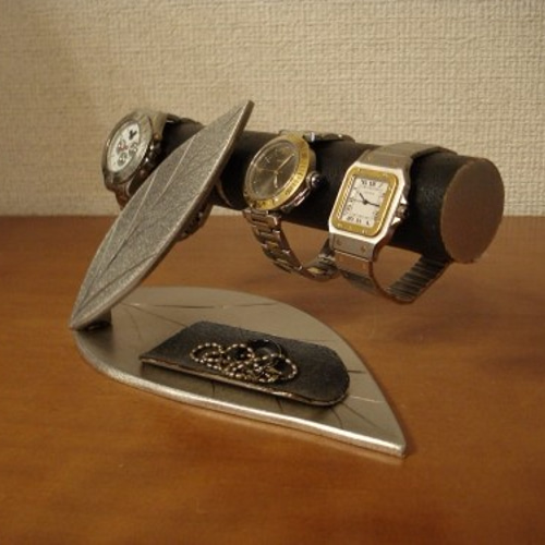 ご結婚祝いに！ダブルリーフトレイ付き時計インテリア収納スタンド