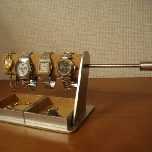 ドライバーで角度を変えることが出来る腕時計スタンド　ダブルでかいトレイ付き ドライバーで角度を変えることが出来る腕時計スタンド ダブルでかい