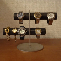 彼氏へのプレゼントに！ブラック6本掛け腕時計スタンド スタンダード　 2枚目の画像