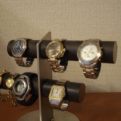 彼氏へのプレゼントに！ブラック6本掛け腕時計スタンド スタンダード　 5枚目の画像