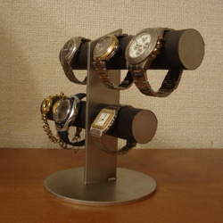彼氏へのプレゼントに！ブラック6本掛け腕時計スタンド スタンダード　 6枚目の画像