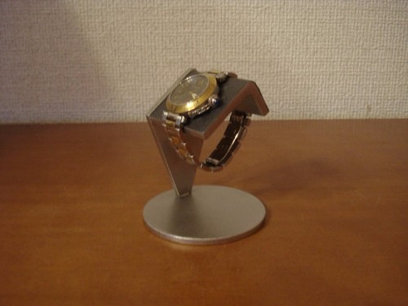 ウォッチスタンド　ブラック一本掛け腕時計スタンド 　アングル　ak-design 7枚目の画像