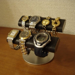 ブラックダブル楕円パイプ腕時計スタンド　ak-design 4枚目の画像