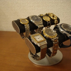 ブラックダブル楕円パイプ腕時計スタンド　ak-design 5枚目の画像