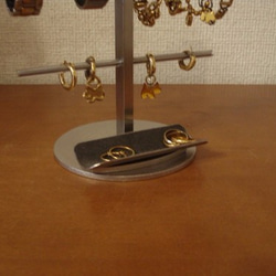 腕時計スタンド　丸パイプ腕時計、ブレスレット、イヤリングスタンド　トレイ付き　ak-design 3枚目の画像