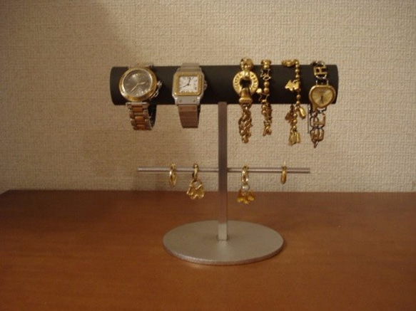 腕時計スタンド　丸パイプ腕時計、ブレスレット、イヤリングスタンド　スタンダード　ak-design 2枚目の画像