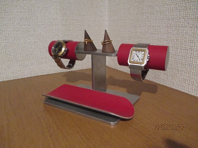 新作 レッド腕時計、ダブルリング、小物入れスタンド 14,585円