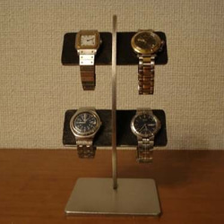 時計スタンド　ブラックコルク4本掛け腕時計スタンド　スタンダード 1枚目の画像