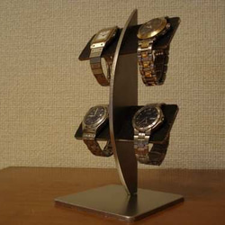 時計スタンド　ブラックコルク4本掛け腕時計スタンド　スタンダード 4枚目の画像