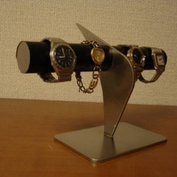腕時計スタンド　ブラックコルク4本掛けデザイン腕時計スタンド　スタンダード 3枚目の画像