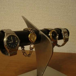 腕時計スタンド　ブラックコルク4本掛けデザイン腕時計スタンド　スタンダード 4枚目の画像