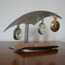 懐中時計スタンド　3本掛け懐中時計ディスプレイロングトレイ　　ak-design 3枚目の画像