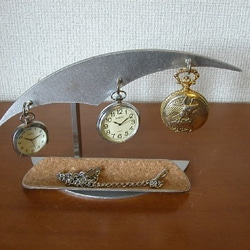 懐中時計スタンド　3本掛け懐中時計ディスプレイロングトレイ　　ak-design 6枚目の画像