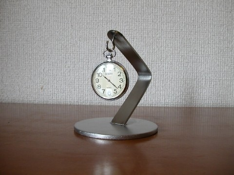 懐中時計収納！ステンレスシングルデスク懐中時計スタンド　受注販売