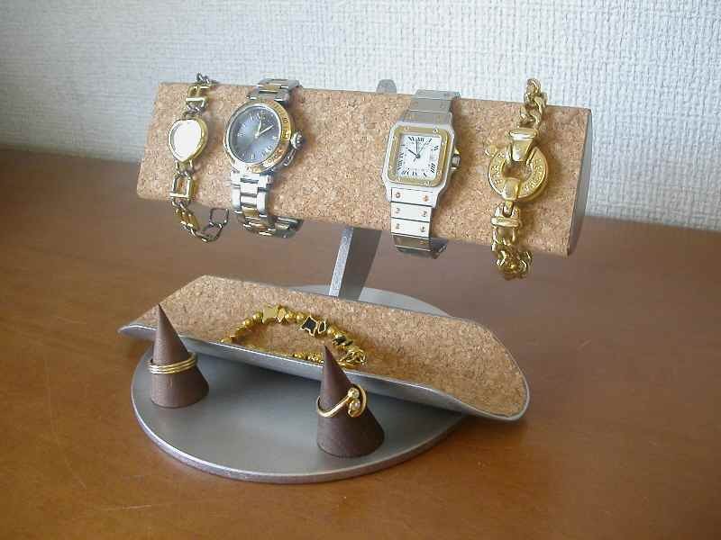 4本掛け半円腕時計スタンドロングトレイ　指輪スタンド　IMG0195