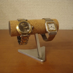 父の日に腕時計ケース！2本掛けデザイン腕時計スタンド　N130113 5枚目の画像