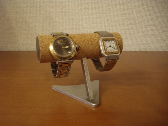 父の日に腕時計ケース！2本掛けデザイン腕時計スタンド　N130113 5枚目の画像