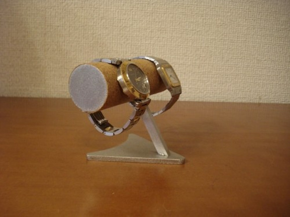 父の日に腕時計ケース！2本掛けデザイン腕時計スタンド　N130113 6枚目の画像