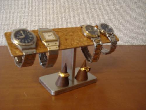 時計　スタンド　バー4本掛け　AKデザイン　指輪スタンド未固定　No.120104