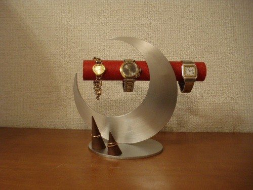 かわいい！！レッド三日月腕時計スタンド　　N13223