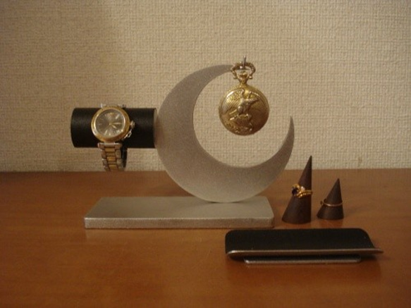 腕時計、懐中時計ブラックトレイ＆リングスタンド未固定バージョン　　ak-design　受注製作 N15611 4枚目の画像